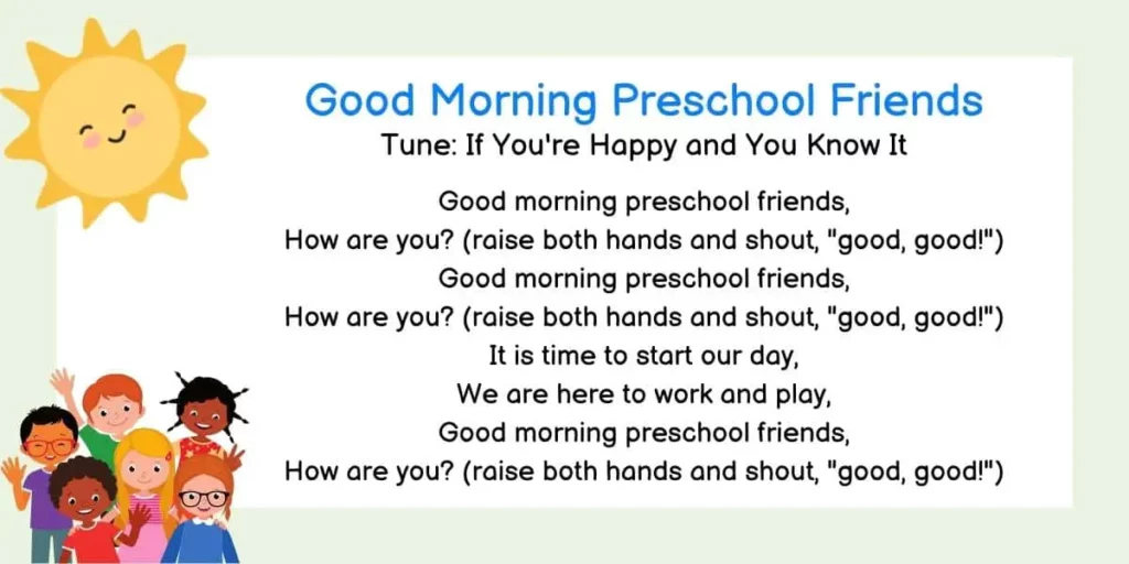 good morning preschool friends