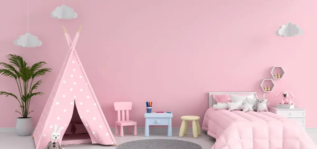 pink montessori bed